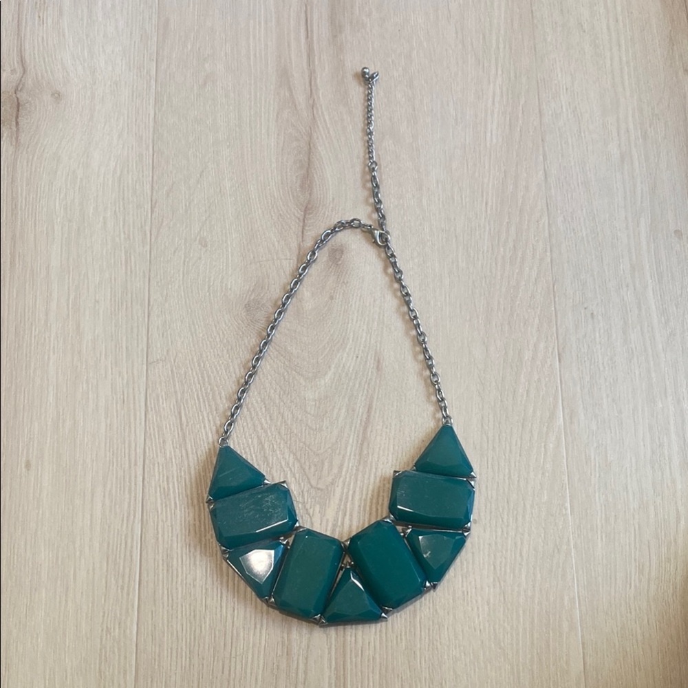 Elegant Teal Geometric Necklace